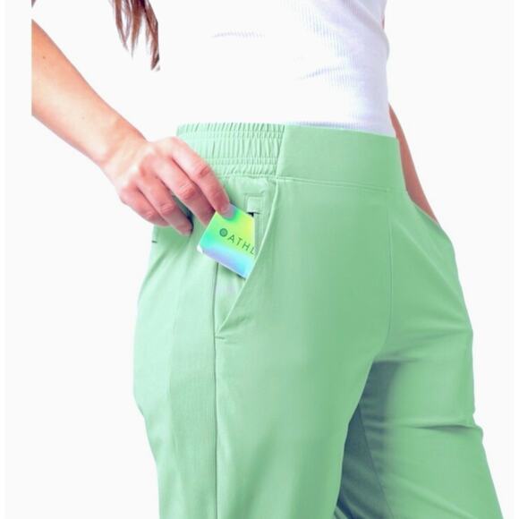 Athleta Brooklyn Legacy Jogger Pants Sz 16T Mint Green Lightweight Unlined $98 - Picture 4 of 16